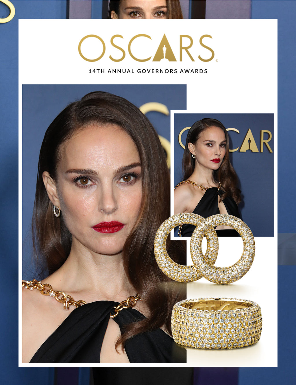 NATALIE PORTMAN AT THE 14TH ANNUAL GOVERNORS AWARDS WEARING AN AFRICAN NIGHT SKY PIECES