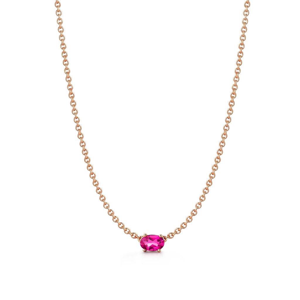 Protea Wildfire Petals Giftset 18-Karat Rose Gold Sapphire Bracelet & Necklace