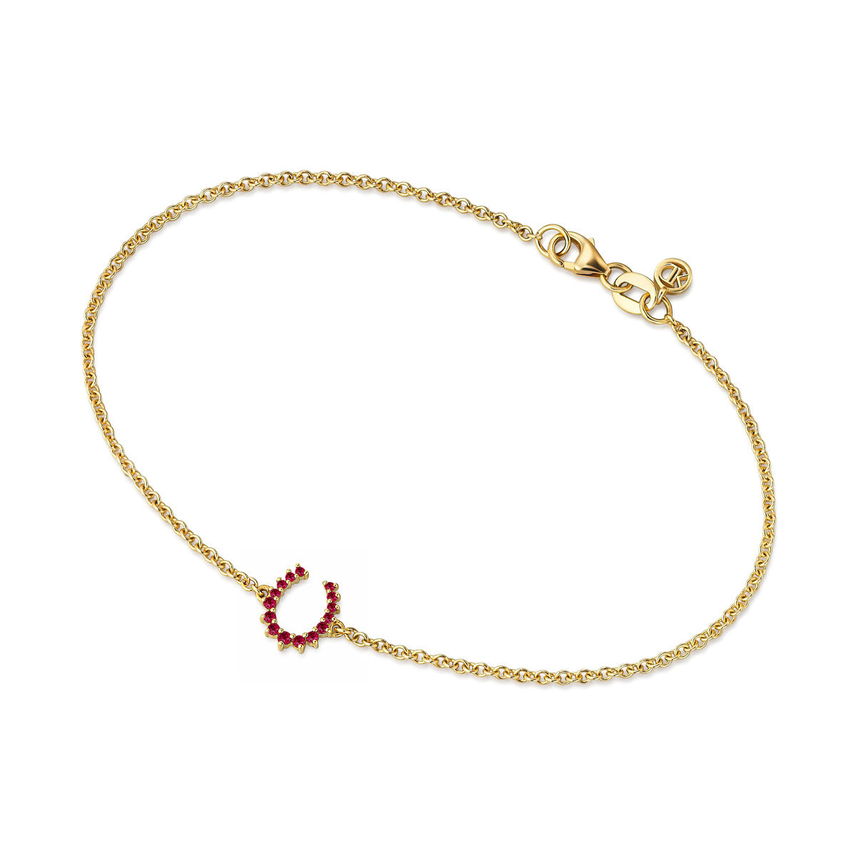 【POINTLESS JOURNEY】CHAIN BRACELET - GOLD Journey Graduating Limited Edition 9-Karat Gold & Ruby Diamond