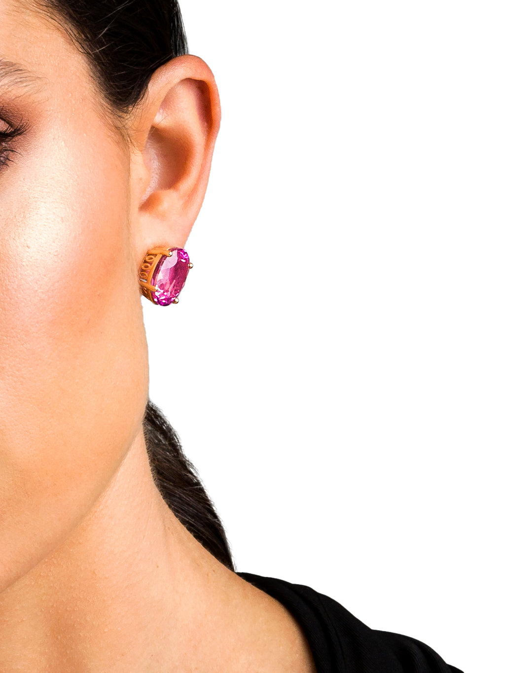 Protea Wildfire Earrings 18-Karat Rose Gold Sapphire Earrings