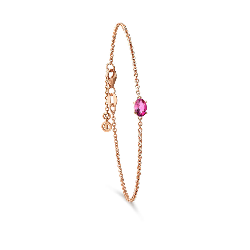 Protea Wildfire Fine Bracelet 18-Karat Rose Gold Sapphire Bracelet
